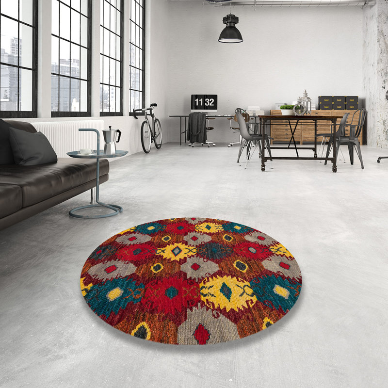 Tapis abstrait moderne 5240, Rond 7 pi