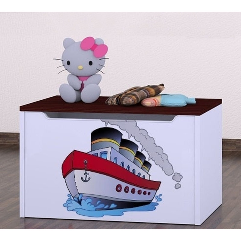 Sugarmill Jasna Pear Big Ship Toy Box, Dark Brown