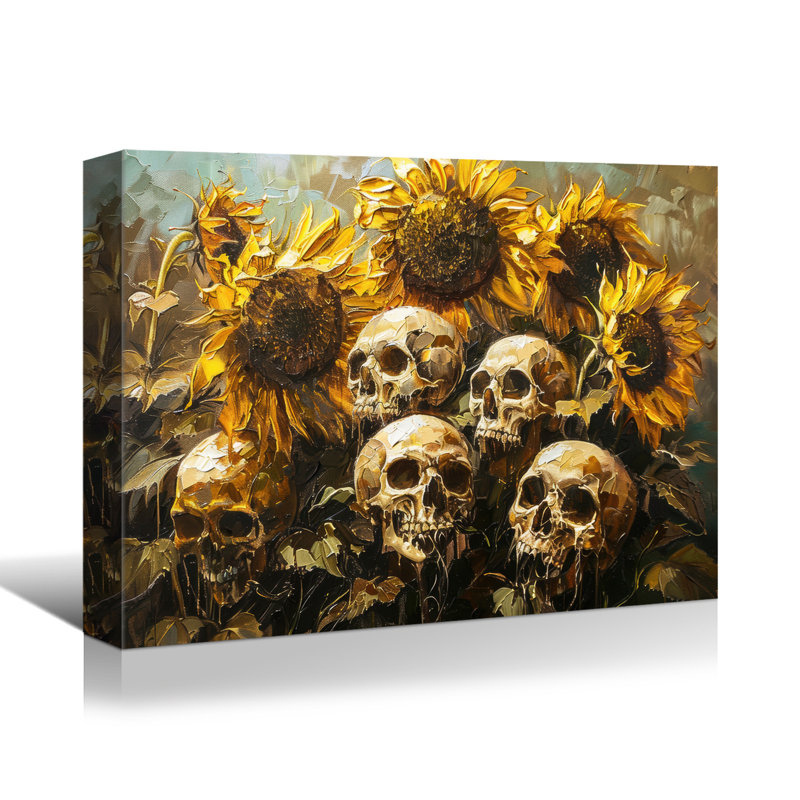 Art mural d'Halloween sur toile, H 12 po x l 18 po