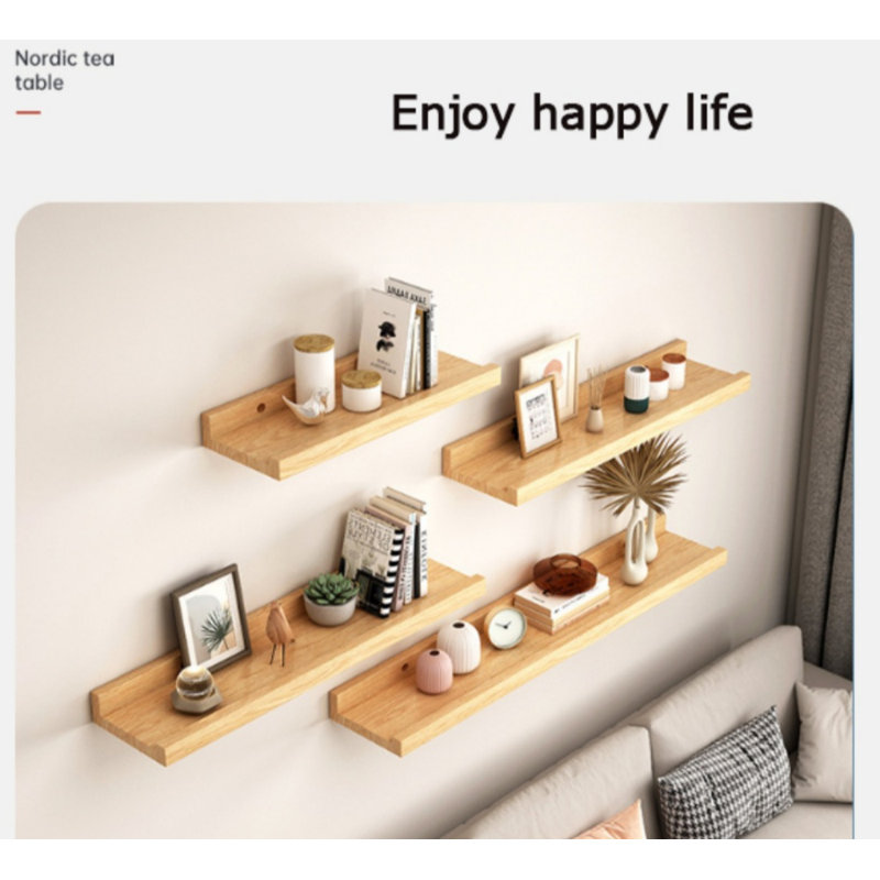 Atsushi Solid Wood Floating Shelf, Natural