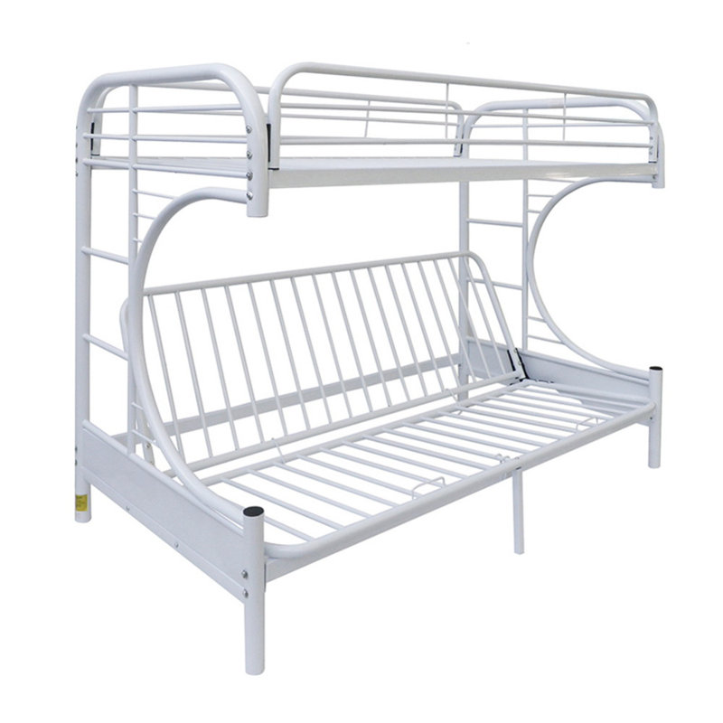 Nordheim Kids Twin Bunk Bed, White, Twin XL/Queen