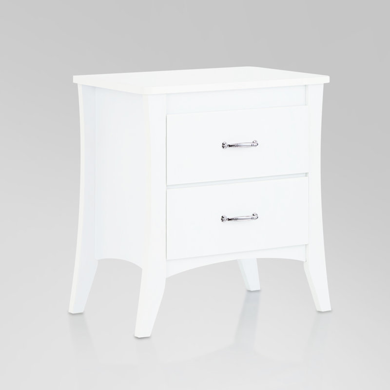 Babb White Finish Accent Table