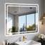 Miroir de salle de bain 55 "à DEL sans cadre 55", miroir intelligent-173593420