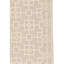 Wool Geometric Area Rug in White