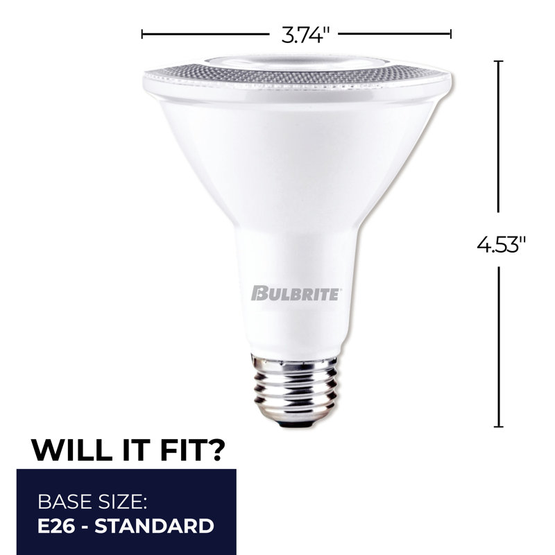 10 Watt (75 Watt Equivalent), PAR30 LED, Dimmable Light Bulb, E26/Medium (Standard) Base, 3000