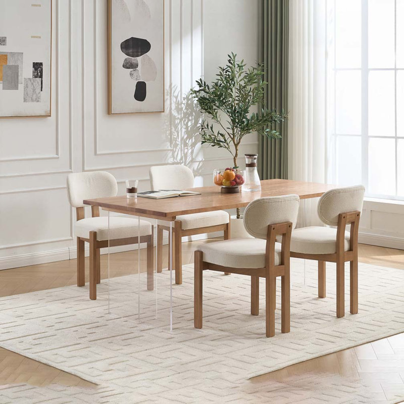 Chaises de salle à manger moelleuses, Beige