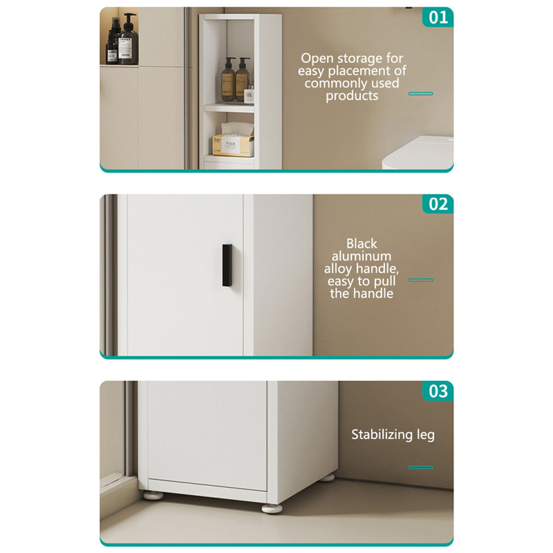 Armoire de rangement minimaliste en aluminium nid d'abeille pour salle de bain