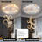 Low Profile Caged Ceiling Fan with Lights Remote Control, Embedded modern industrial ceiling fan-347594346