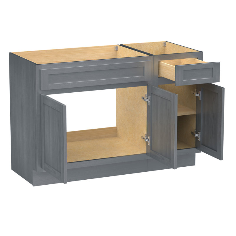 Base de meuble-lavabo simple 51 po seulement, Argent