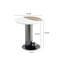 Table de bout Laurel Modern Glam en acier inoxydable avec plateau en pierre frittée noire