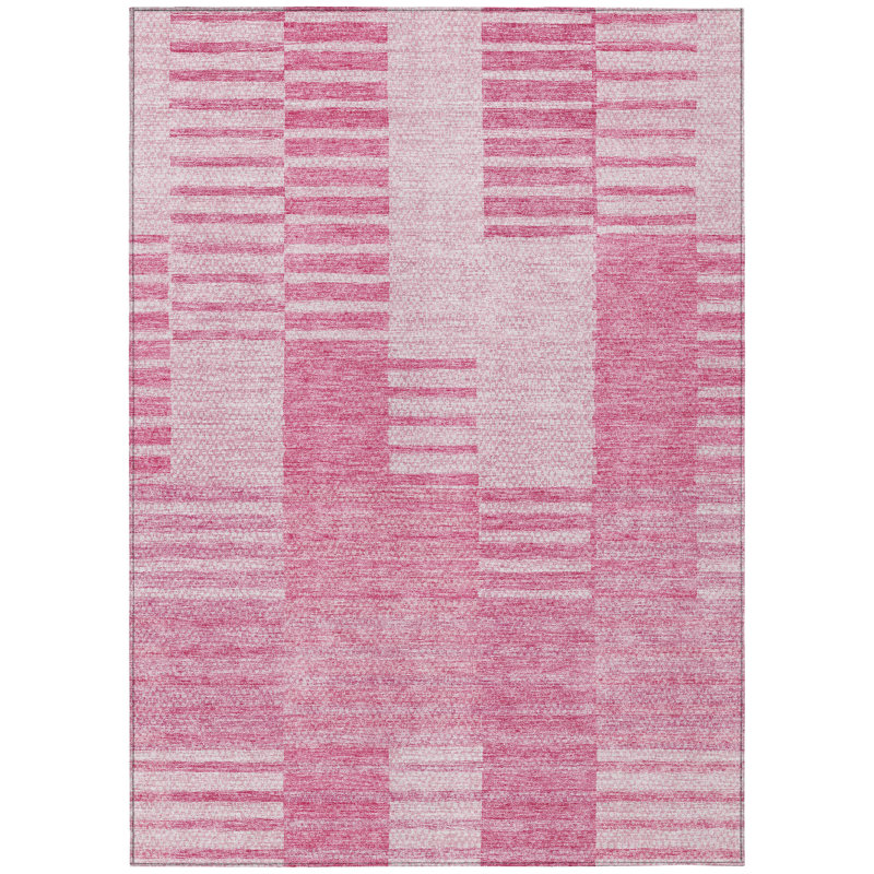 Granier Washable Striped Indoor / Outdoor Rug, Rectangle 5' x 7'6"