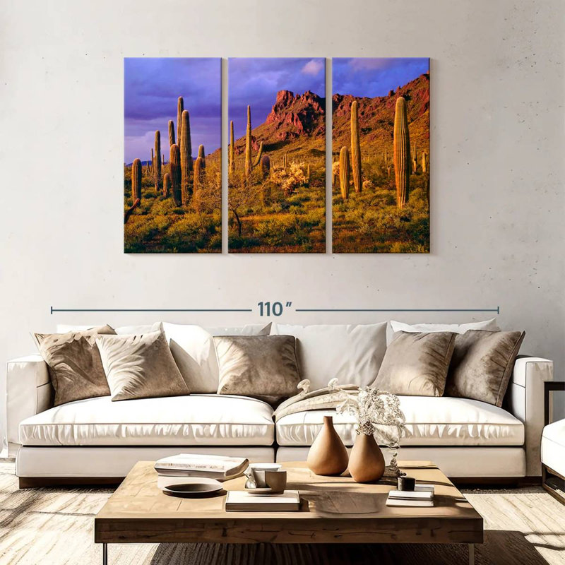 Harnek Arizona Cactus Plants, H 48 po x l 74 po