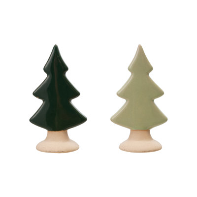 Stoneware Tabletop Tree with Unglazed Base