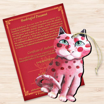 Ornement en bois pour chat jubilee cerises
