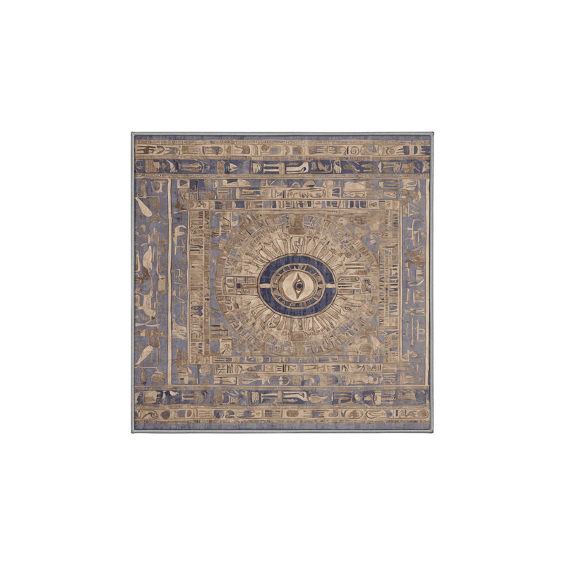Machine Washable Gray Area Rug, Square 8'