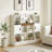 46.8"W Bookcase with Cube Storage, Kids Bookshelf with Doors, Toy Storage Organizer Display Shelf for Playroom, Bedroom, Office-859799894