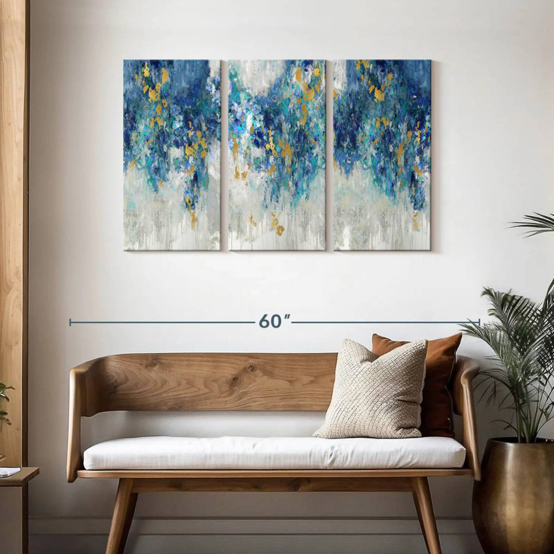 Avery Charmed With Blues, 28" H x 45" W