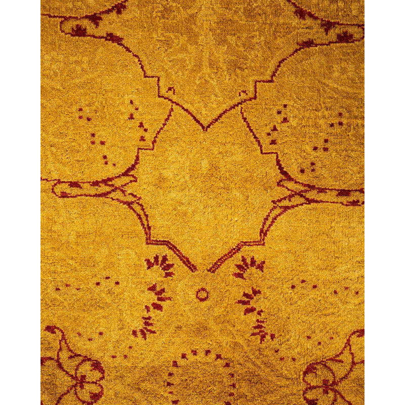 Tapis noué à la main unique en son genre Chimel - doré