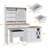 Modern with LED Lighted Mirror and Built-in 3-mode Lighting 3 Drawer Dresser with Stool and Side Cabinet