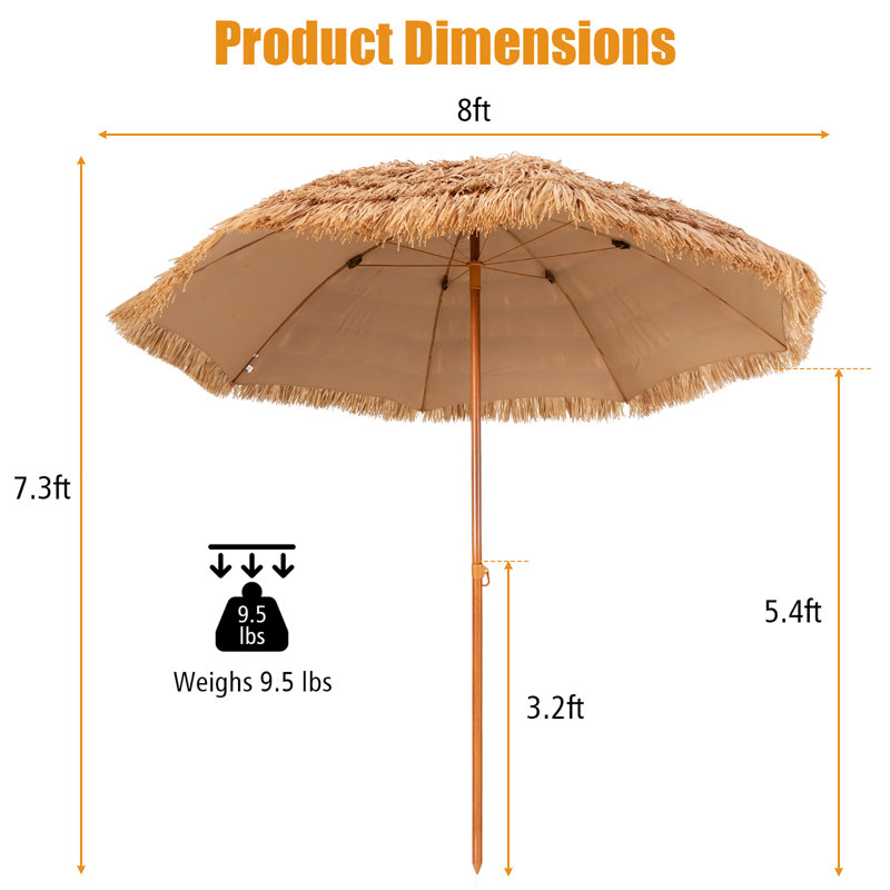 Parasol de plage 8 pi Marnell