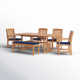 Summerton 84.5'' Rectangular 6 - Person Outdoor Dining Set with Cushions