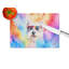 Westie Hippie Dawg Glass Cutting Board Large