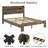 Bed Frame King Size, Storage LED Light Headboard And 2 USB , Noise Free,No Box Spring Needed And Easy Assembly Tool-691320119-639657635