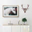 White Horse Portrait in Abstract - Picture Frame Painting Print-55762434-55762435