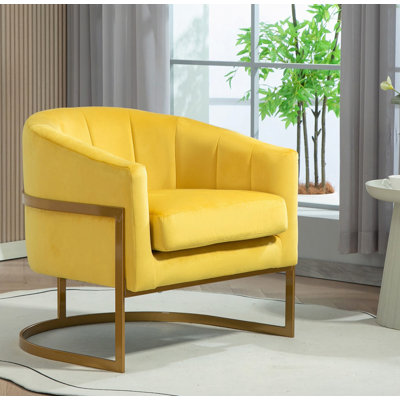 Fauteuil d'appoint rembourré de luxe avec cadre en velours, fauteuil de coiffeuse polyvalent et polyvalent pour l'intérieur et la maison