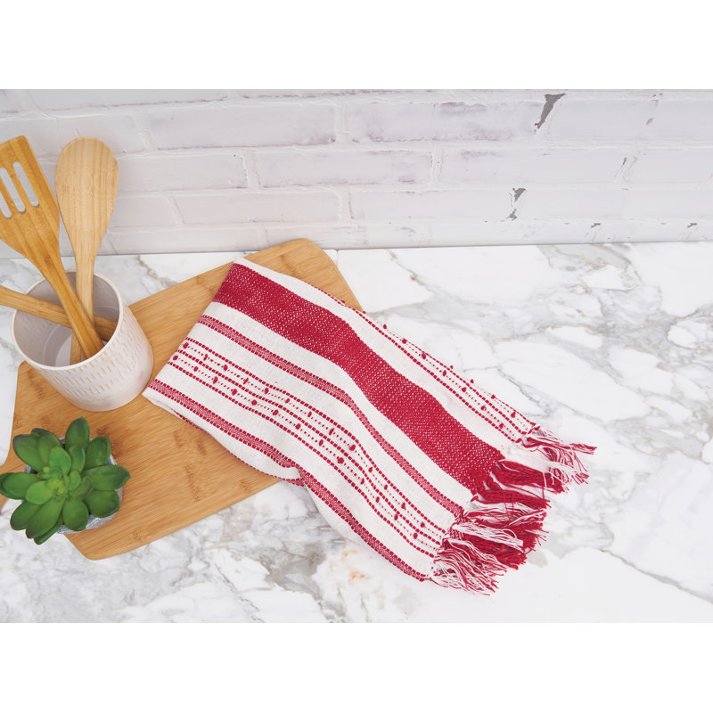 Torchon Oriana Ruby Tassel Christmas, Rouge