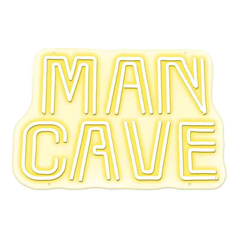 Enseigne néon Man Cave - 13 po x 19 po