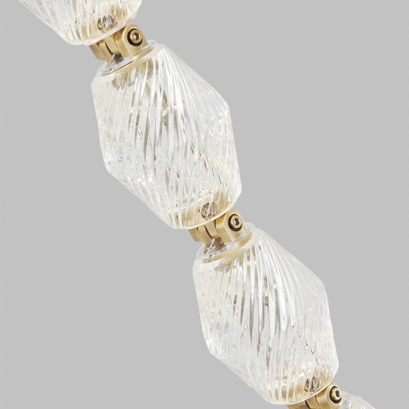 Collier 240 Chandelier, Hand Rubbed Antique Brass, 258.2" H x 2" W x 2" D