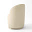 PU Leather Barrel Swivel Armless Dining Chair-838404043