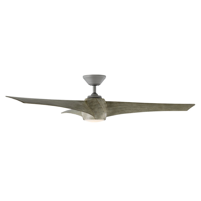 Twirl 58'' Ceiling Fan with LED Lights, Graphite Weathered Wood