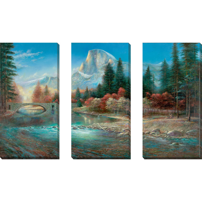 "Yosemite", ensemble de 3 impressions sur toile