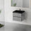 Meuble-lavabo flottant 24 po avec lavabo, meuble-lavabo mural avec lavabo à quartz noir et tiroirs à fermeture douce, meuble-lavabo gris Edi-Series entièrement assemblé