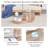 Luxurious 35.4" Glass Top Round Nesting Coffee Table with 3-Tier Storage Shelves-1375354086