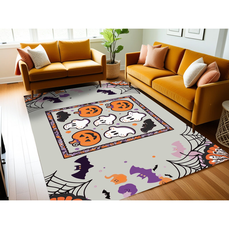 Tapis de Noël lavable The Holiday Aisle®, Rectangle de 5 pi x 8 pi
