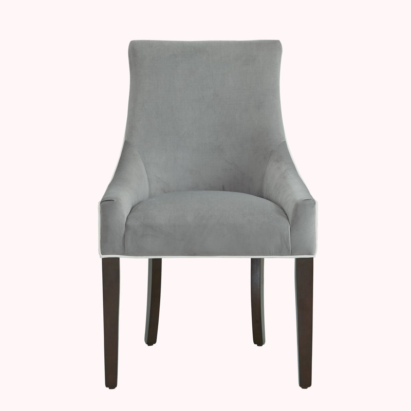 Chaise d'appoint en cuir, Gris