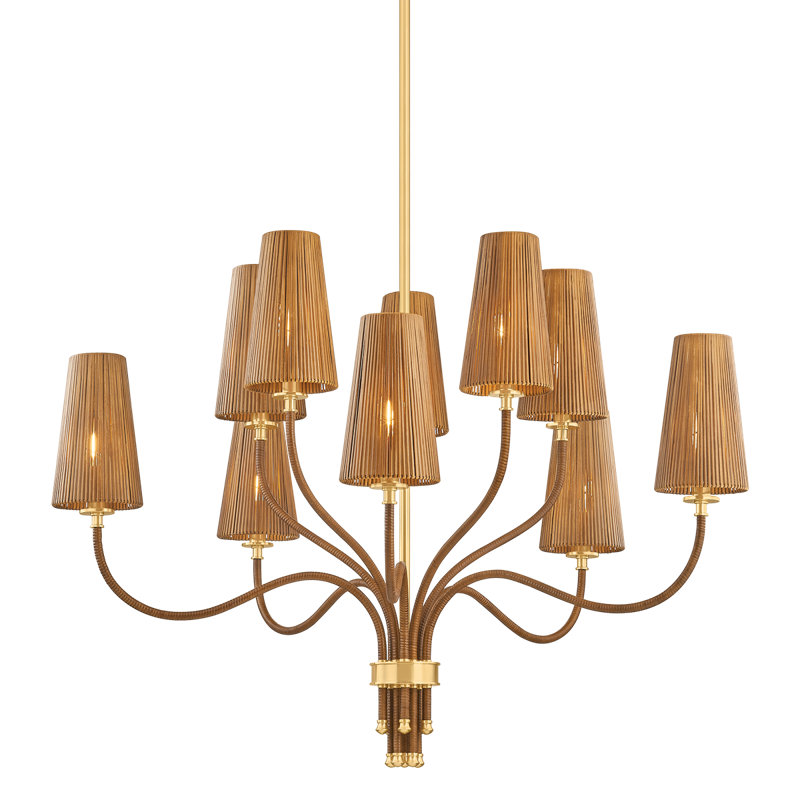Halcott Chandelier, 10 Lights, 32.5" H x 40" W x 40" D
