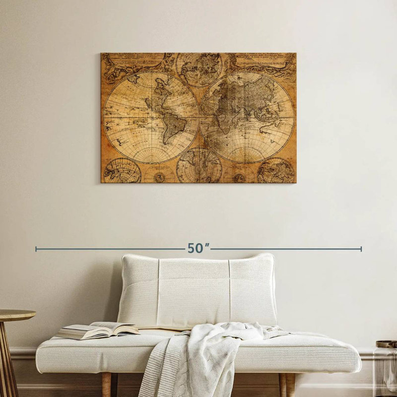 Carte rétro Aliaz, H 24 po x l 36 po