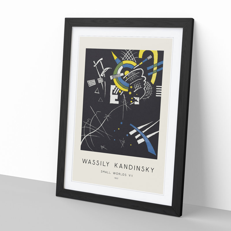 Small Worlds Vii by Wassily Kandinsky - Picture Frame Painting, 48cm H x 36cm W x 2cm D, Black