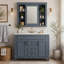 Meuble-lavabo moderne de 91 cm (36 po) avec lavabo, portes à fermeture douce et rangement dissimulé pour une organisation optimale.-305889745-305889750