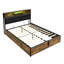 Hydraulic Metal Bed, Charging Port, LED Light, Soft Headboard Storage-235611851