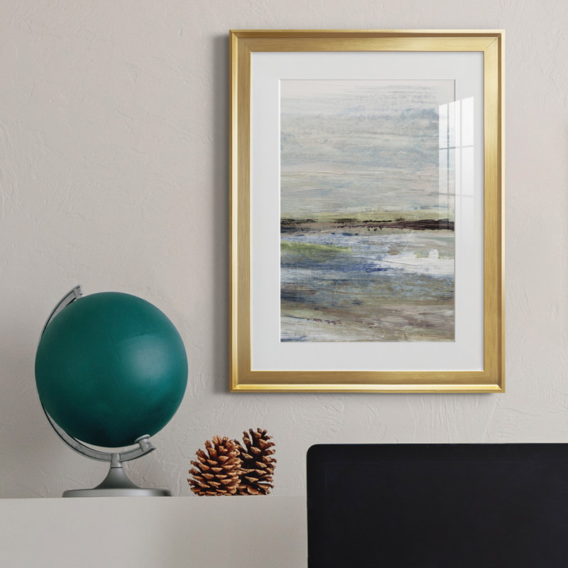 Wetlands II - peinture encadrée, H 22,5 po x l 30,5 po x P 1,5 po, Or