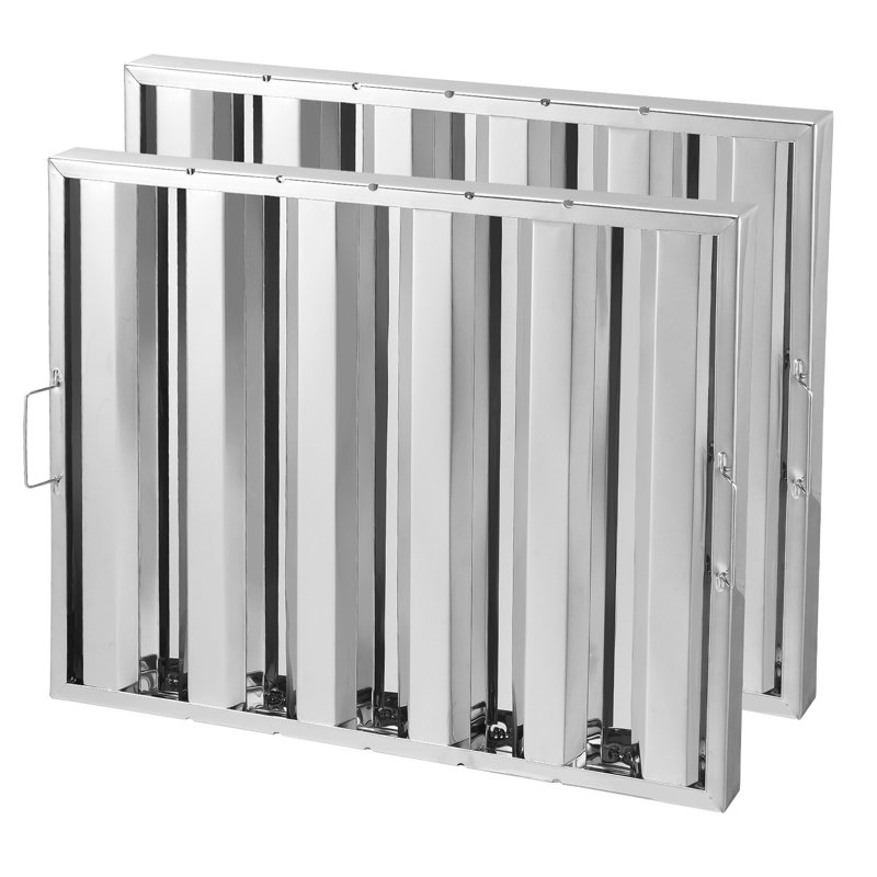 Jakiera 24.5Wx19.5H Inch Commercial Hood Filter Range Hood Baffle Stainless Steel
