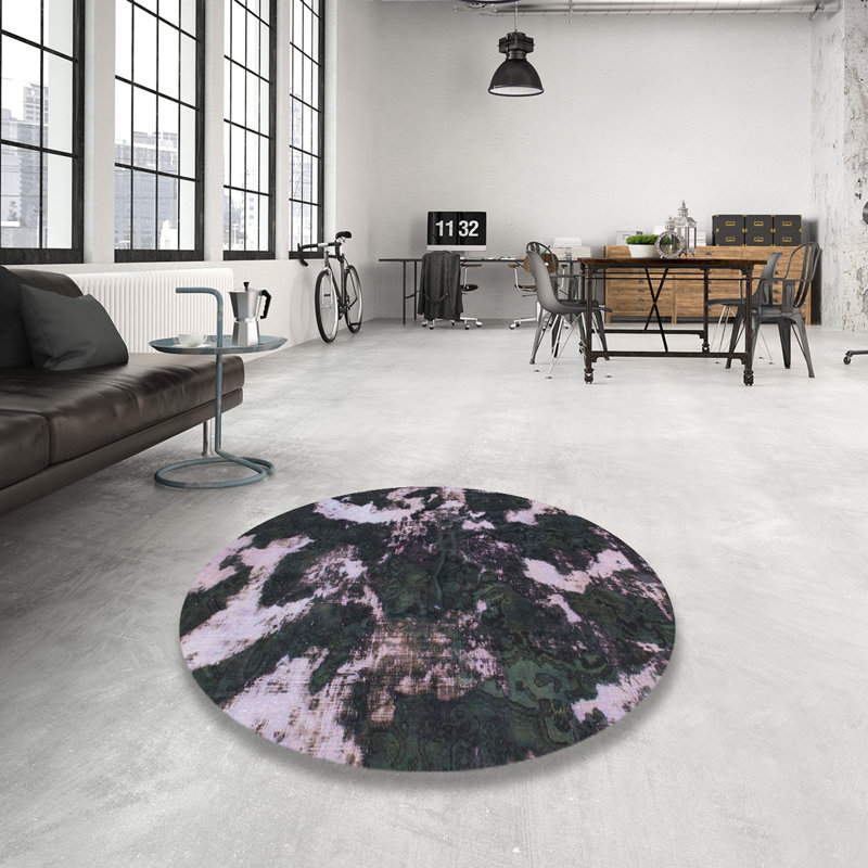 Tapis abstrait moderne 1174, Rond 7 pi