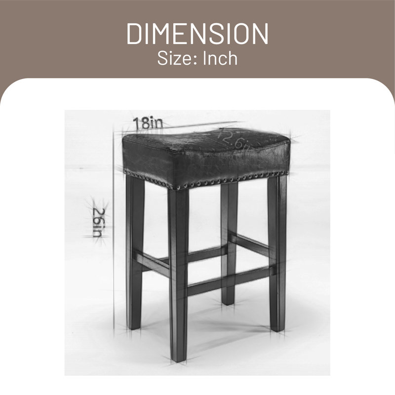 Tabouret de comptoir 26 po Cantrall, Bois, gris