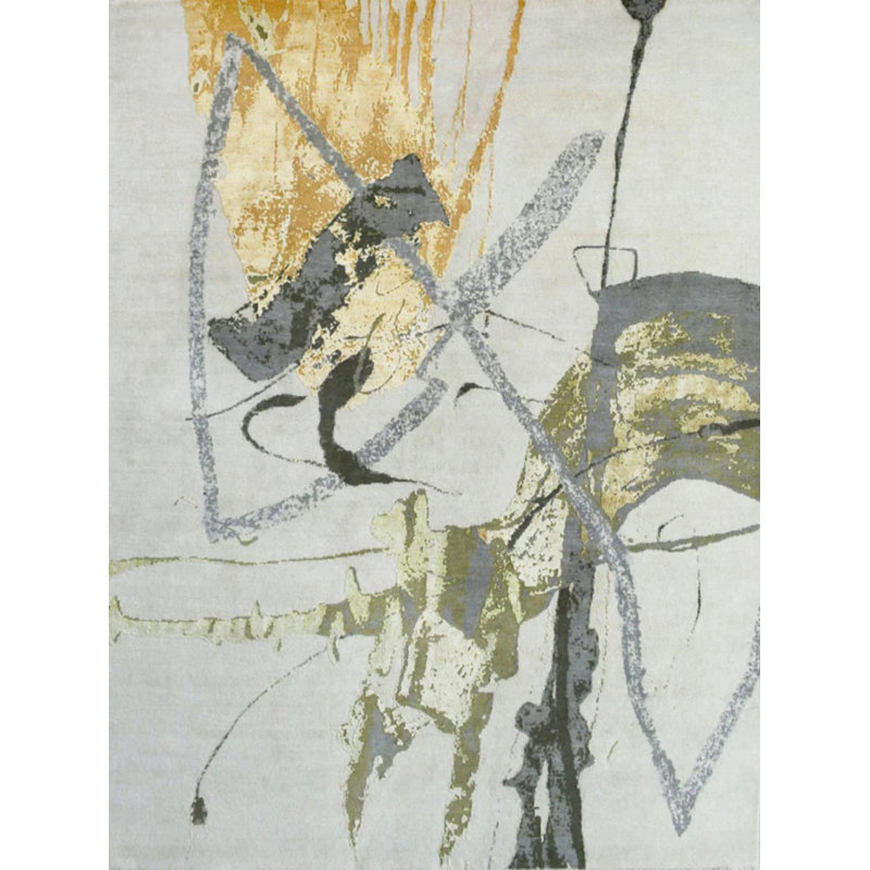 Tapis décoratif moderne à motif abstrait Splash, Tapis de couloir 3 pi 3,37 po x 9 pi 10,11 po
