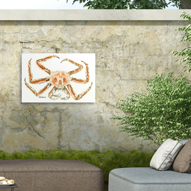 Toile d'extérieur crabe royal Dave Bartholet, H 12 po x l 19 po
